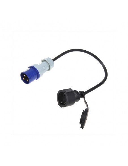 Plugue macho cetac para fêmea schuko com cabo de 40 cm