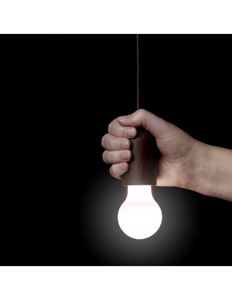 Retro imitation wood lamp with cord 90cm