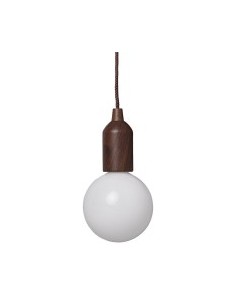 Lámpara retro XL madera con cordón 90cm