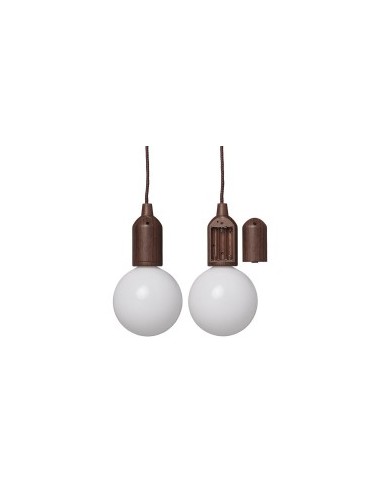 XL Retro-Holzlampe mit Kabel 90cm