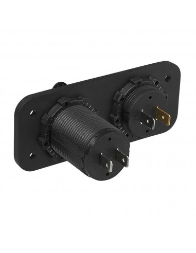 Tomada 6-30V e voltímetro embutido + 2 portas USB 2100mA