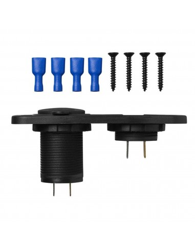 6-30V socket and embeddable voltmeter + 2 USB ports 2100mA