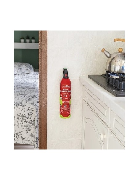 Supporto fluorescente a parete per estintore 750 ml.