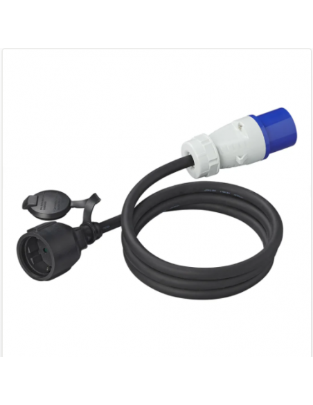 Cetac plug male to schuko female 3x2.5mm² cable 150cm