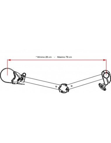 Fiamma Pro S D3 Adjustable Arm Black