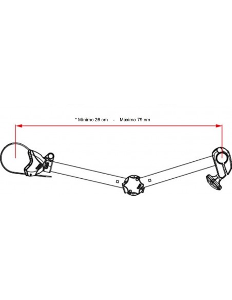 Fiamma Pro S D3 Adjustable Arm Black