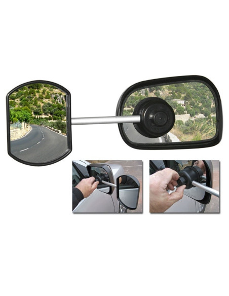 Universal rearview mirror with suction cup