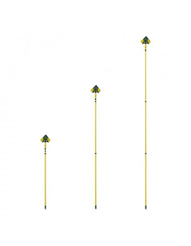 Balai d'angle avec manche télescopique extensible jusqu'à 3,6 mètres