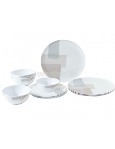 Utensílios de mesa em melamina de 12 peças da Brunner