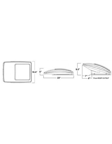 Maxxfan Deluxe Skylight schwarze Abdeckung Motorisiert
