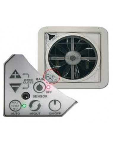 Maxxfan Deluxe clarabóia tampa preta Motorizada