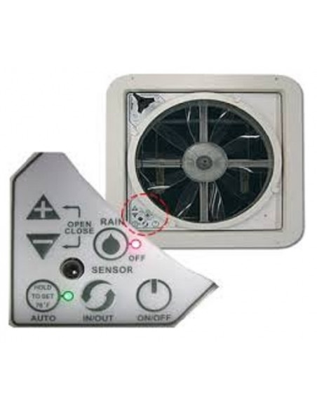 Maxxfan Deluxe clarabóia tampa preta Motorizada