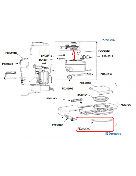 Replacement lower gasket for Dometic CT3000/4000 tank Replacement lower gasket for Dometic CT3000/4000 tank