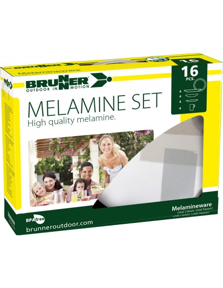 12-piece melamine tableware by Brunner