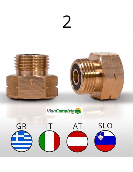 Adapter fitting for Foreign Gas Bottle Regulator: GR/IT/AT/SLO.