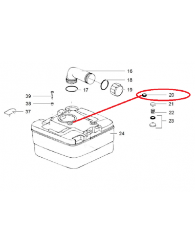 Guarnizione di ventilazione Porta Potti Thetford