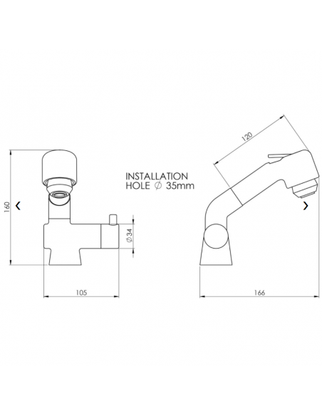 Torneira removível com gatilho de controle