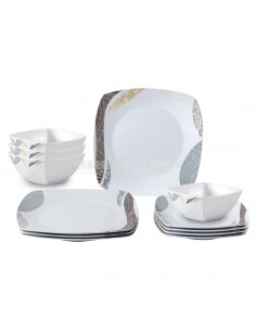 Melamine tableware 12 pieces Midday Khadí Brunner