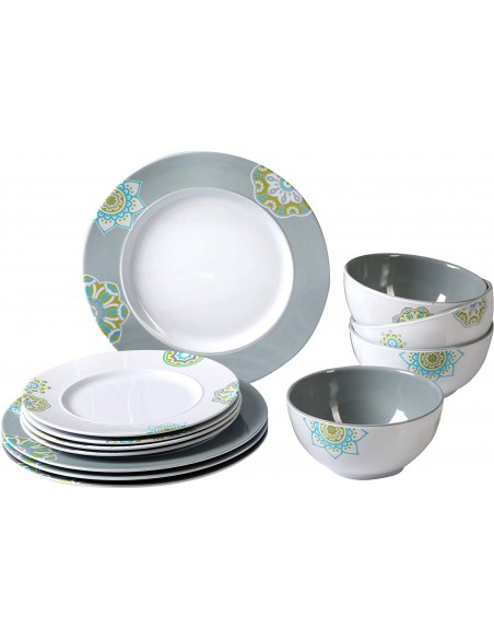 Melamine tableware 12 pieces Sandhya Midday Brunner