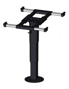 Pied télescopique pour table avec rotation et déplacement 342-712 mm