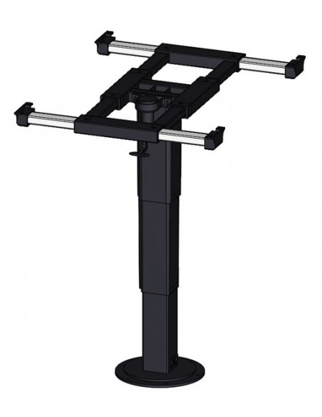 Pé telescópico para mesa com rotação e deslocamento 342-712 mm Pé telescópico para mesa com rotação e deslocamento 342-712 mm