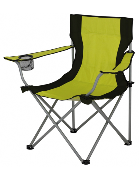 Chaise de camping pliante Lausanne avec porte-gobelet
