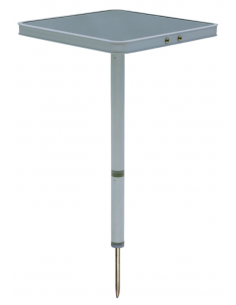 Mesa auxiliar de aluminio con piqueta para camping o playa