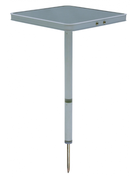 Aluminum side table with peg for camping or beach