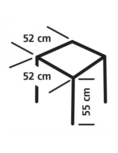 Burzet mesa dobrável alumínio reforçado 52x52x55