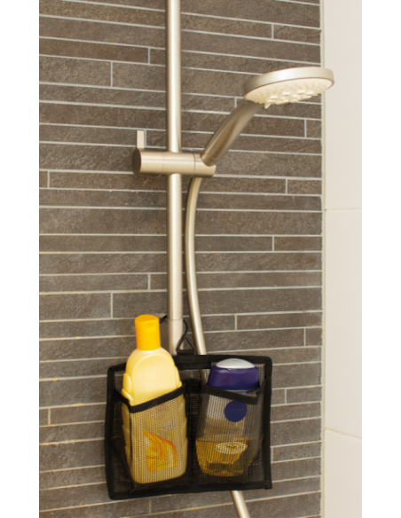 Shower organizer bag with hook