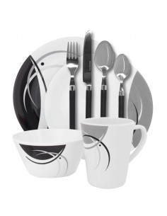Complete 8-piece melamine tableware + Napoli cutlery