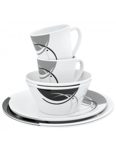 Complete 8-piece melamine tableware + Napoli cutlery