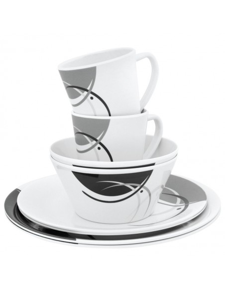 Complete 8-piece melamine tableware + Napoli cutlery