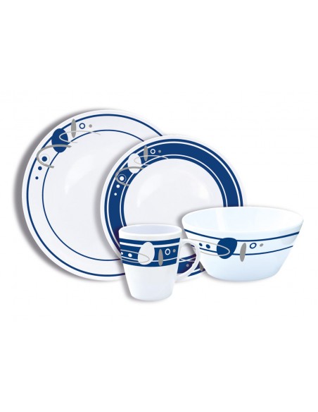 Saturn 16-piece melamine tableware