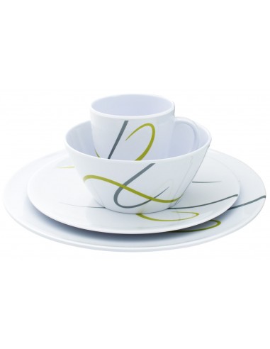 Utensílios de mesa em melamina Viena antiderrapante 16 peças