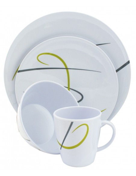 Non-slip Vienna melamine tableware 16pcs
