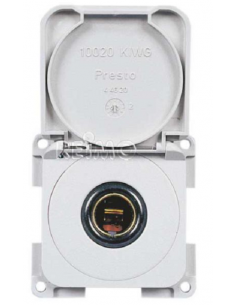 Plugue para tomada 12v - tomada pequena - com tampa Branca