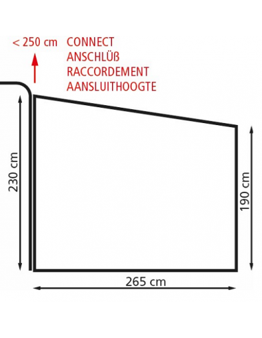 Toldo de ar universal Genua com painéis frontais e laterais EuroTrail