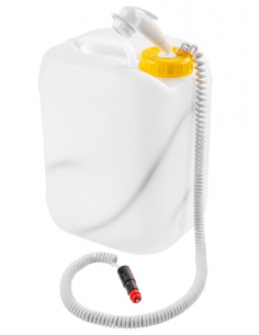 Bottle with integrated tap and 12 V Comet pump