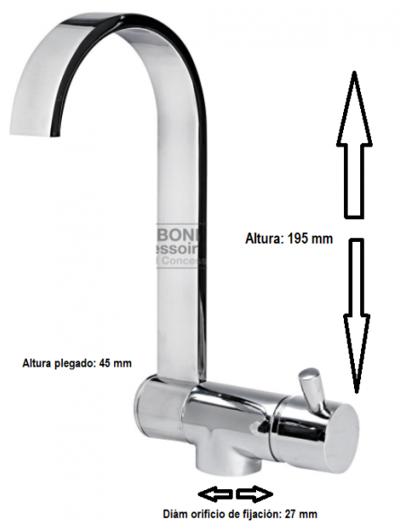 Robinet d'eau chaude et froide mince Robinet d'eau chaude et froide mince