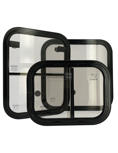 Black reversible window 1000x400 mm. Boidron