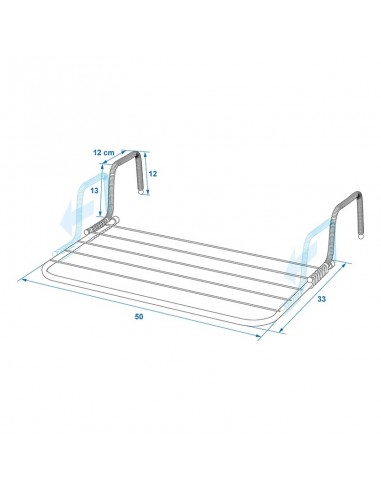 50cm ProPlus clothesline for window