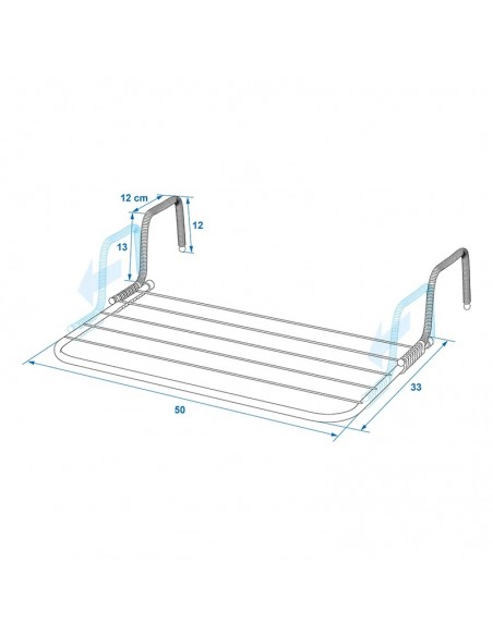 50cm ProPlus clothesline for window