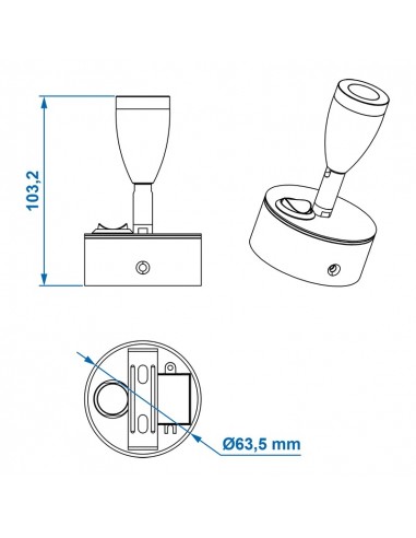 Luz led con base de interruptor ON OFF ProPlus