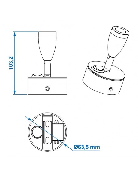 Luz led con base de interruptor ON OFF ProPlus Luz led con base de interruptor ON OFF ProPlus