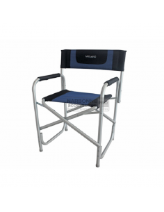 Silla de director negro/azul plegable en aluminio MIDLAND