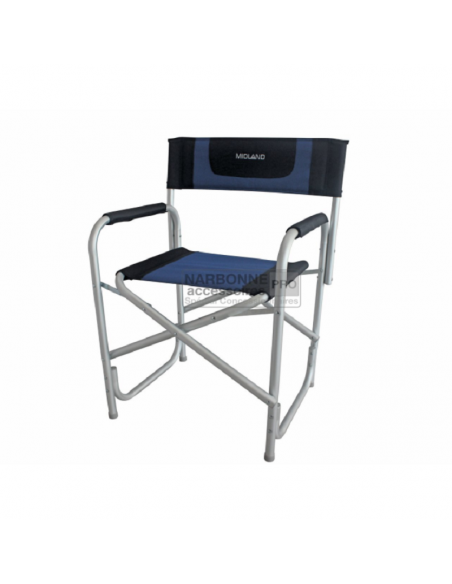 Black Director/Blue sedia pieghevole in alluminio MIDLAND
