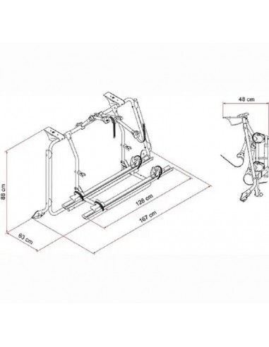 Portabicis Carry Bike VW T6 PRO Deep Black. Fiamma