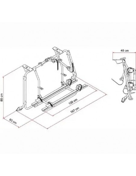 Portabici Carry Bike VW T6 PRO Deep Black. Fiamma