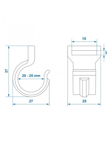 Schlitzklemme 20-25 mm